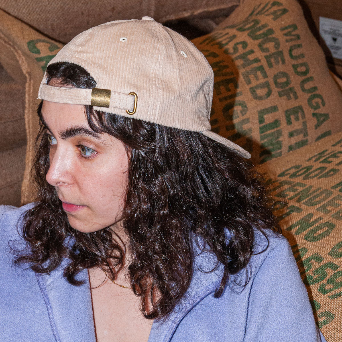 帽子 NOT NATURAL NN Logo Micro Corduroy Cap vintage-corduroy-cap-black-